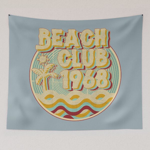 Item preview, vintage retro beach club 70s 1968 with spirale turqoise designed and sold by lordcobra.