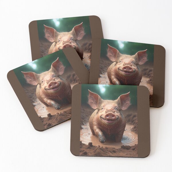 Item preview, Happy Piggy in mud designed and sold by TDCards.