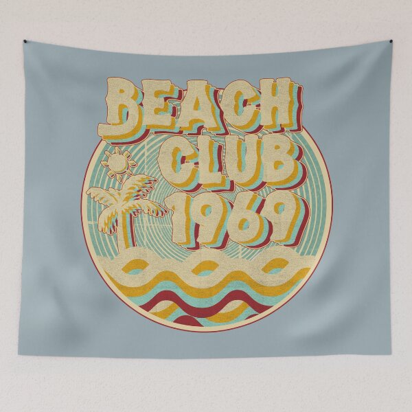 Item preview, vintage retro beach club 70s 1969 with spirale turqoise designed and sold by lordcobra.