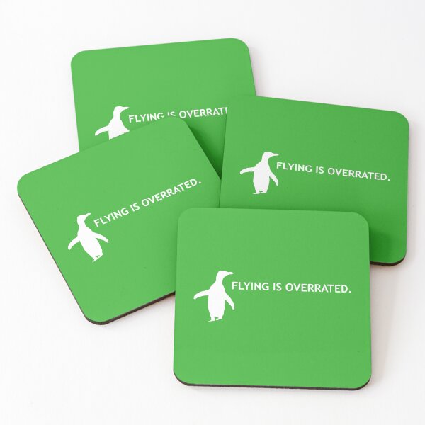 Artikelvorschau, Flying is Overrated Hoiho Penguin (Bright Green #35B02C background) entworfen und verkauft von SBPenguins.