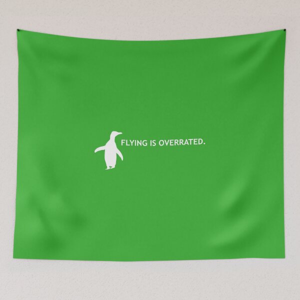 Artikelvorschau, Flying is Overrated Hoiho Penguin (Bright Green #35B02C background) entworfen und verkauft von SBPenguins.
