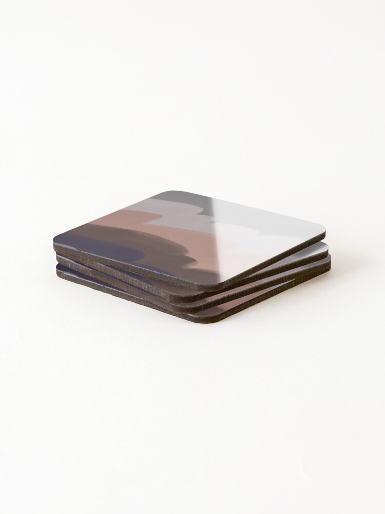 Thumbnail 4 of 5, Coasters (Set of 4), Calm solid pattern designed and sold by minimaliconic.
