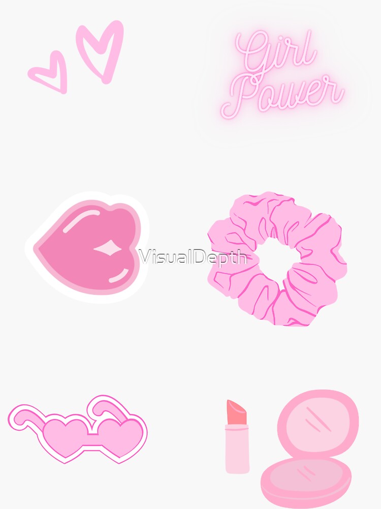 Girl Power Girly Pink Glam Clipart Stickers