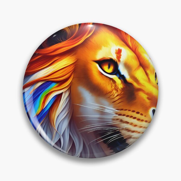 Aperçu de l'œuvre Splash multicolored art a lion head. AI generated illustration créée et vendue par IuriiVlasenko.