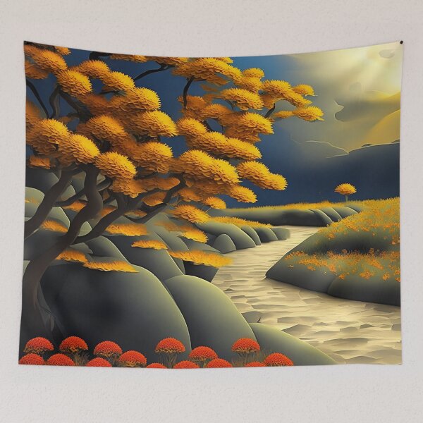 Item preview, Yellow paper flower landscape designed and sold by cuprum.