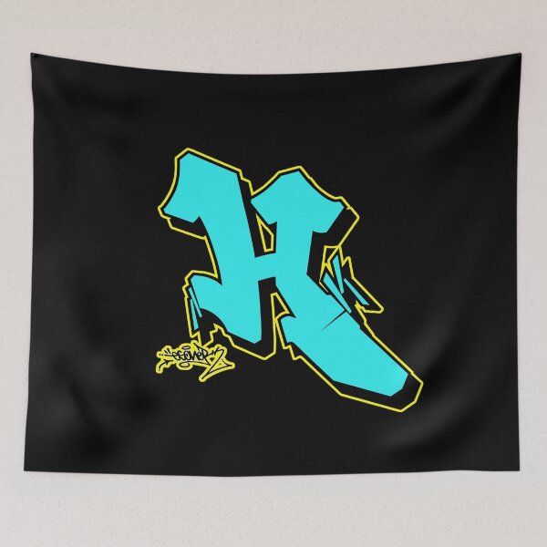 Item preview, BLUE LETTER H BY ESONE URBAN GRAFFITI STREET STYLE  designed and sold by GraffitiBomberZ.
