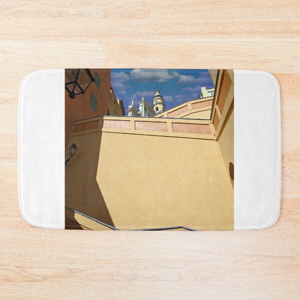 Item preview, old staircase and church tower perspective in Menton France  designed and sold by goceris.