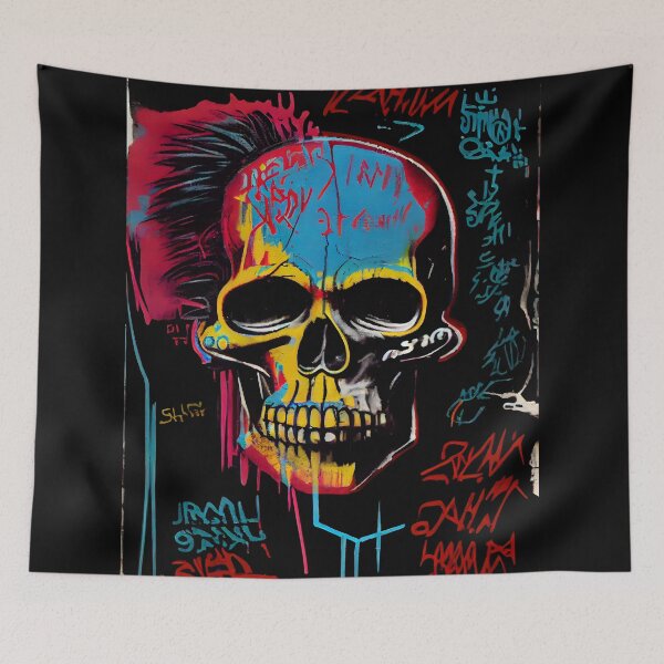 Item preview, Skull Graffiti Abstract Symphony - Neo Expressionism Graffiti Fusion Artwork designed and sold by ZickDezine.