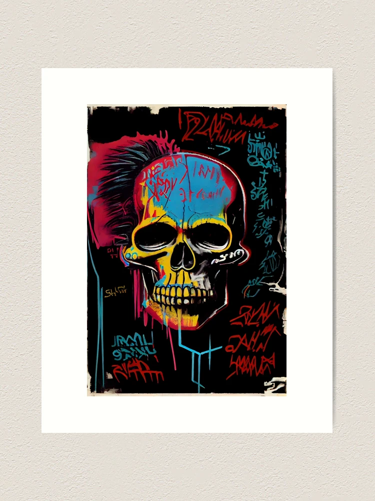 Skull Graffiti Abstract Symphony - Neo Expressionism Graffiti