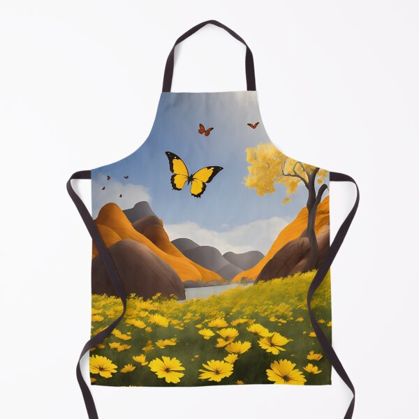 Item preview, Yellow paper flower and butterfly landscape designed and sold by cuprum.