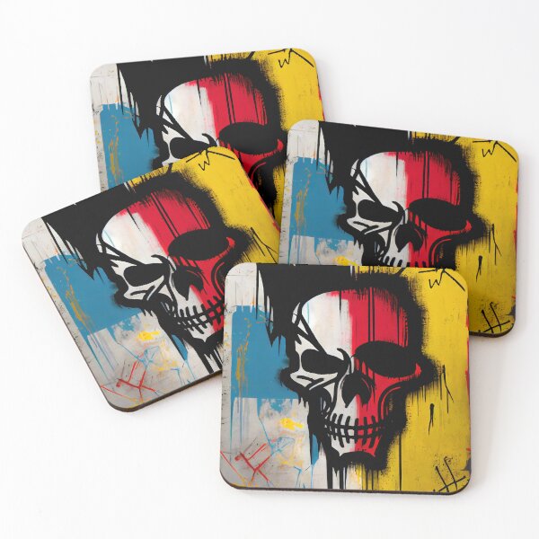 Item preview,  Skull Graffiti Abstract Symphony - Neo Expressionism Graffiti Fusion Artwork designed and sold by ZickDezine.