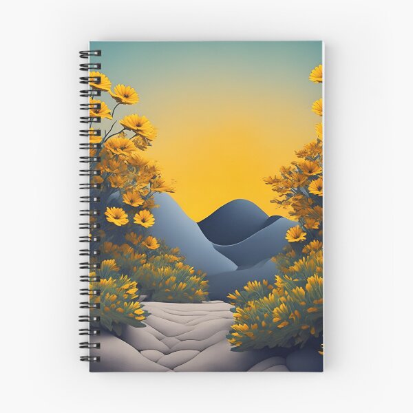 Item preview, Yellow paper flower desert landscape designed and sold by cuprum.