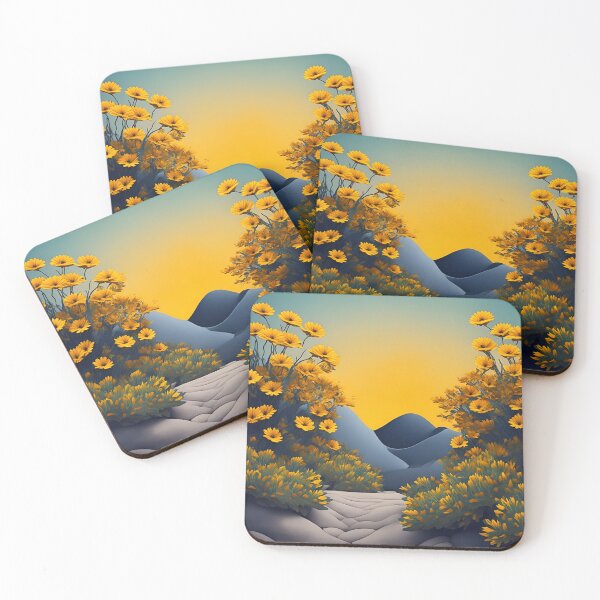 Item preview, Yellow paper flower desert landscape designed and sold by cuprum.
