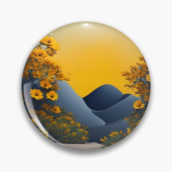 Item preview, Yellow paper flower desert landscape designed and sold by cuprum.