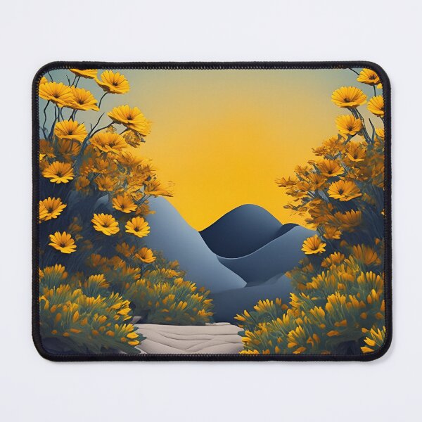 Item preview, Yellow paper flower desert landscape designed and sold by cuprum.