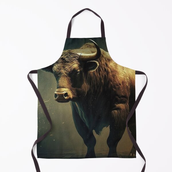 Item preview, Bull Standing in Front of Finance Chart Modern Abstract Drawing Wall Street designed and sold by ArtfulAmbitions.