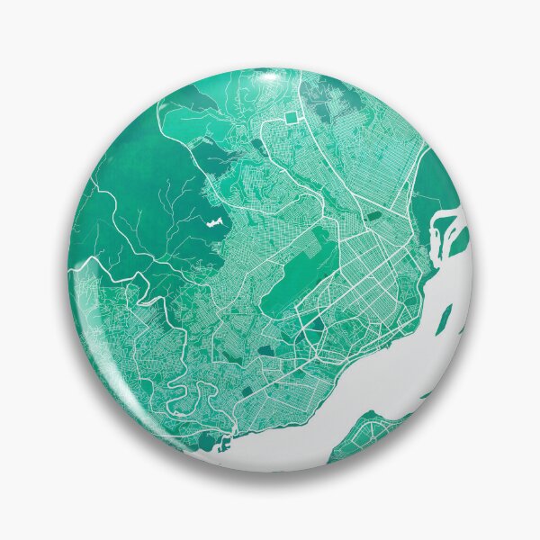 Item preview, Brazzaville City Map of Republic of the Congo - Watercolor designed and sold by deMAP.