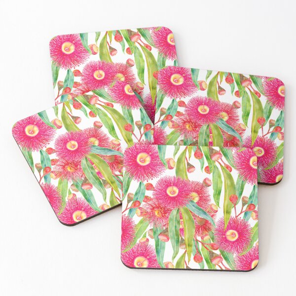 Item preview, Pink Gum Tree Blooms Pattern designed and sold by Sketchbook Designs.