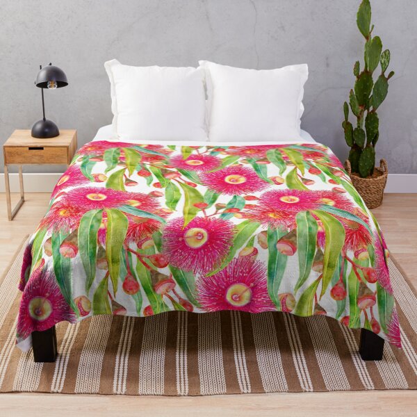Item preview, Pink Gum Tree Blooms Pattern designed and sold by Sketchbook Designs.