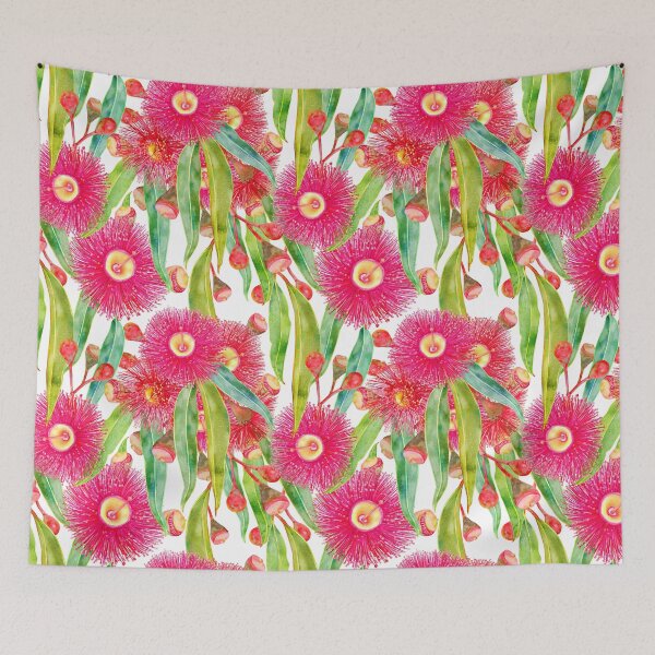 Item preview, Pink Gum Tree Blooms Pattern designed and sold by Sketchbook Designs.