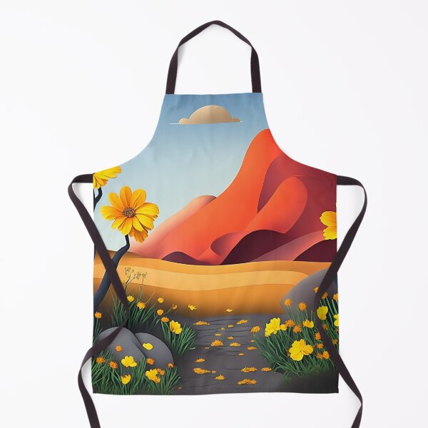Item preview, Yellow paper flower desert landscape designed and sold by cuprum.