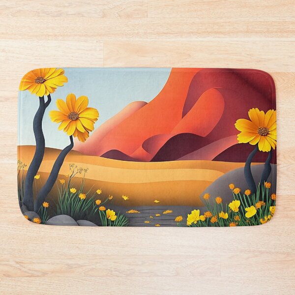 Item preview, Yellow paper flower desert landscape designed and sold by cuprum.