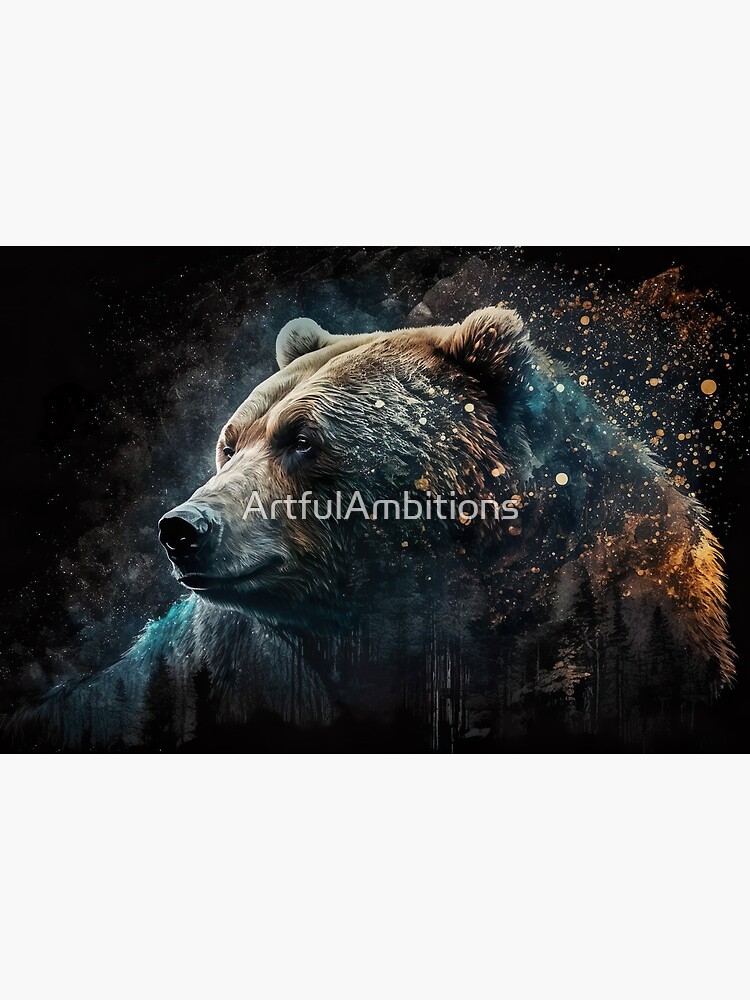 Bear Abstract Stock Market Bear Market Art Board Print for Sale by  ArtfulAmbitions