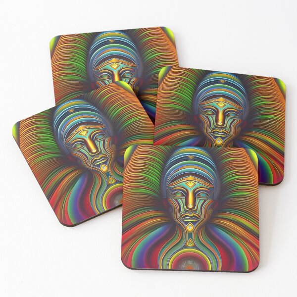 Item preview, New World Gods (29) - Mesoamerican Inspired Psychedelic Art designed and sold by TheThirdEye.