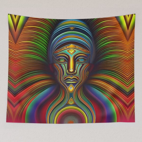 Item preview, New World Gods (29) - Mesoamerican Inspired Psychedelic Art designed and sold by TheThirdEye.