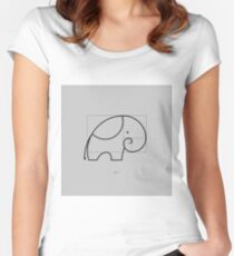 Goldener Schnitt Tailliertes Rundhals-Shirt