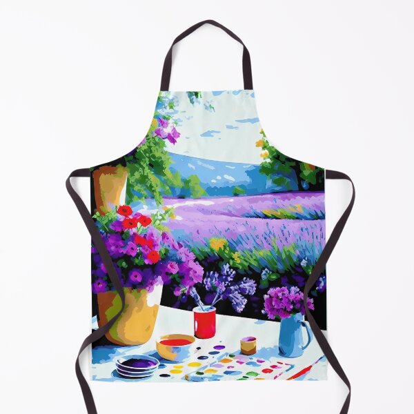 Item preview, Lavender field watercolor artwork designed and sold by Monlin.