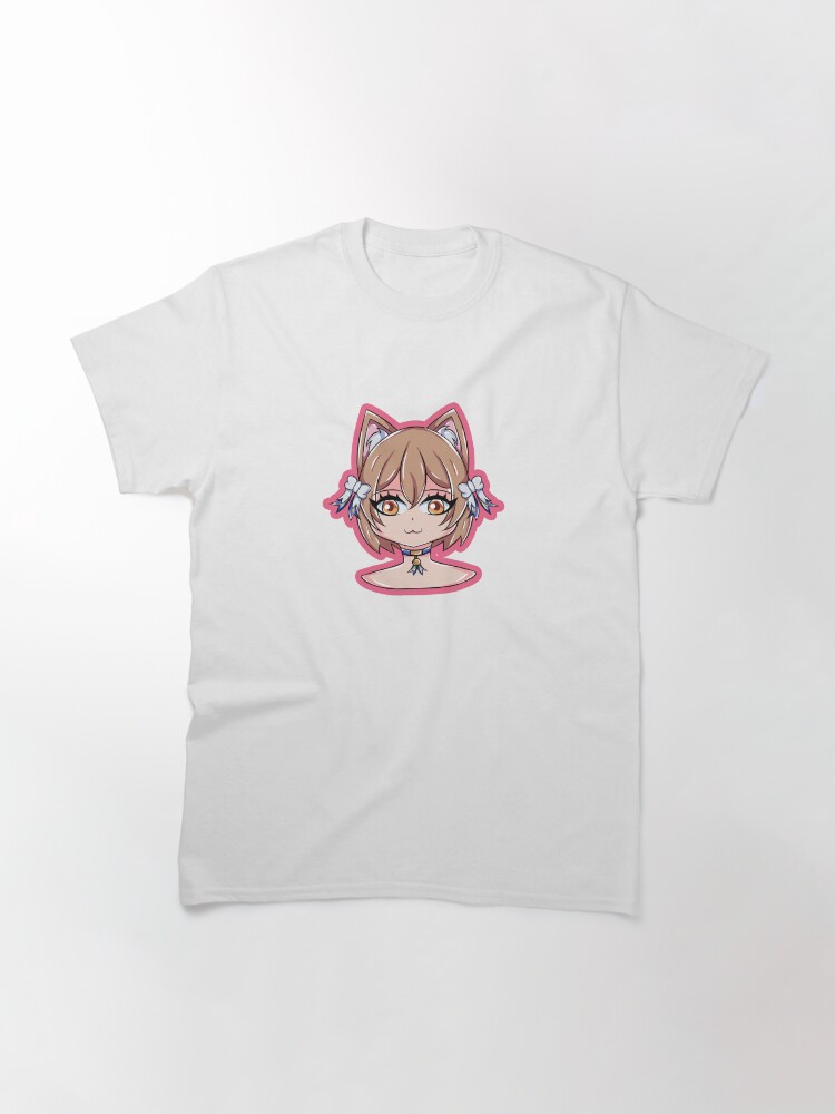Thumbnail 3 of 7, Classic T-Shirt, Copy of Felix Looking at You (No text, Pink) designed and sold by CatboisGang.