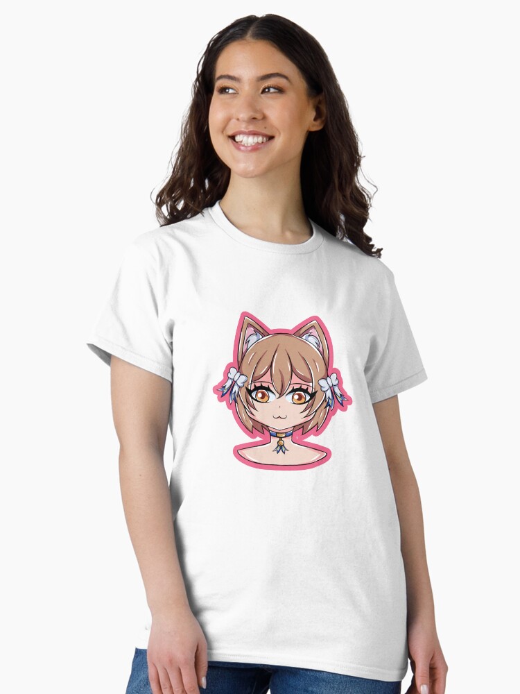 Thumbnail 2 of 7, Classic T-Shirt, Copy of Felix Looking at You (No text, Pink) designed and sold by CatboisGang.