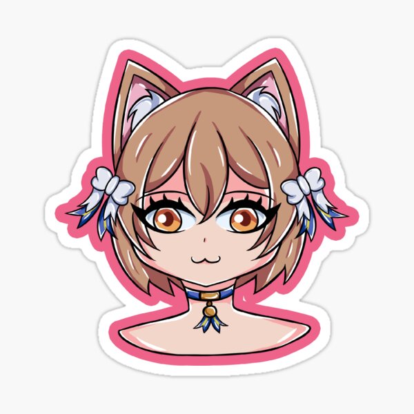 Copy of Felix Looking at You (No text, Pink) Sticker