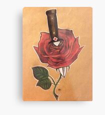 rose and dagger Metal Print
