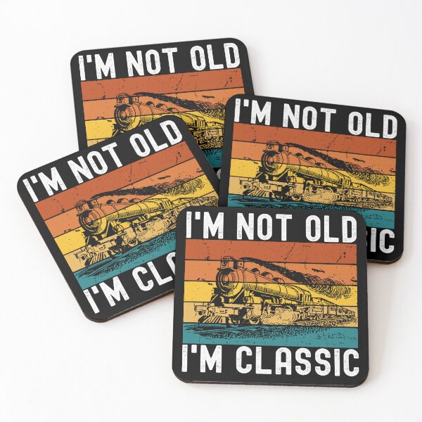 Item preview, I’m Not Old I’m Classic Retro Vintage Train Funny Fathers Day Gift Black  designed and sold by NNDraw.