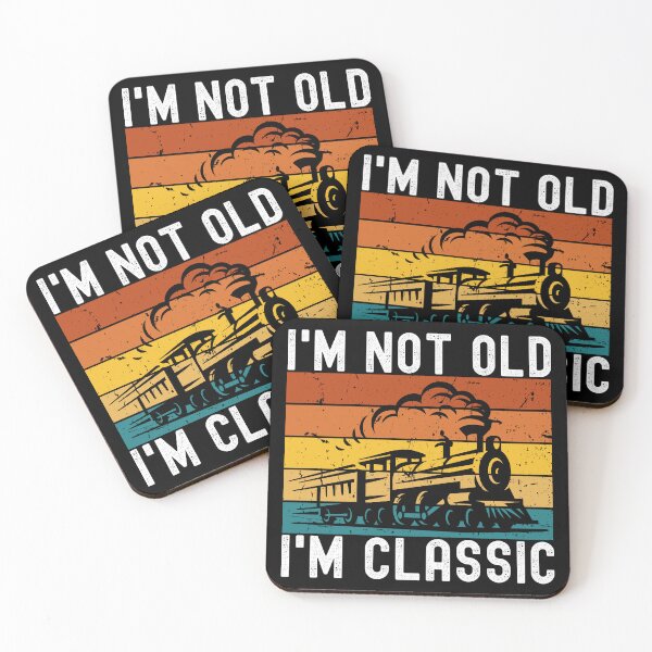 Item preview, I’m Not Old I’m Classic Retro Vintage Train Funny Fathers Day Gift Black  designed and sold by NNDraw.