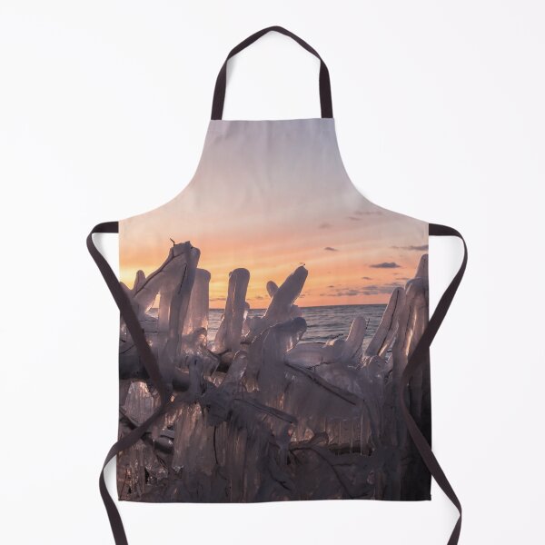 Item preview, Lakeside Sunup with Ice Sculptures Perfect for Nature Lovers designed and sold by Georgia Mizuleva.