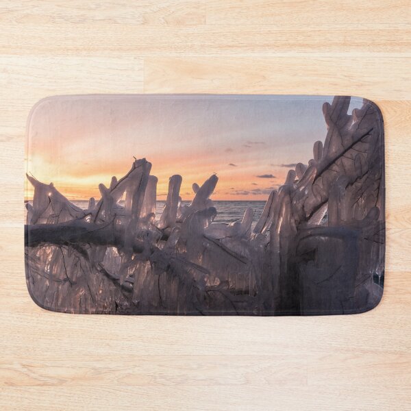 Item preview, Lakeside Sunup with Ice Sculptures Perfect for Nature Lovers designed and sold by Georgia Mizuleva.