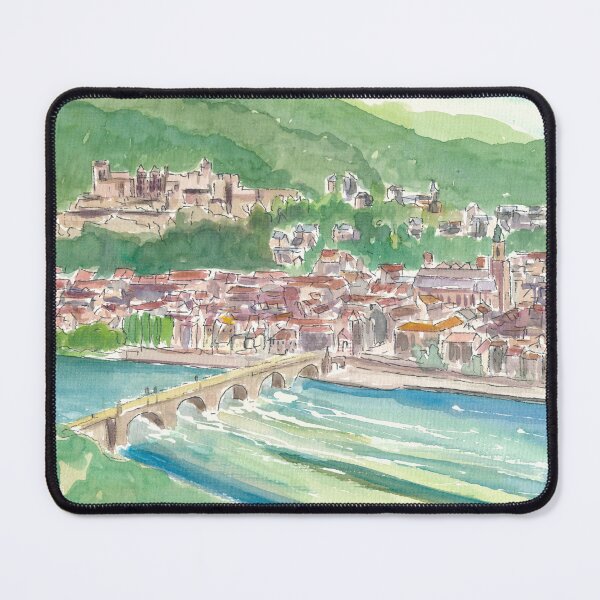 Item preview, Heidelberg Germany View of City with Castle and River Neckar designed and sold by artshop77.