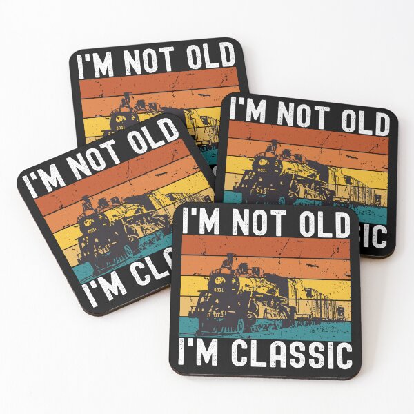 Item preview, I’m Not Old I’m Classic Retro Vintage Train Funny Fathers Day Gift Black  designed and sold by NNDraw.