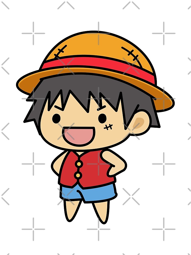 Luffy chibi One Piece pre time skip basic outfit Greeting Card for Sale by Artyssytb Redbubble