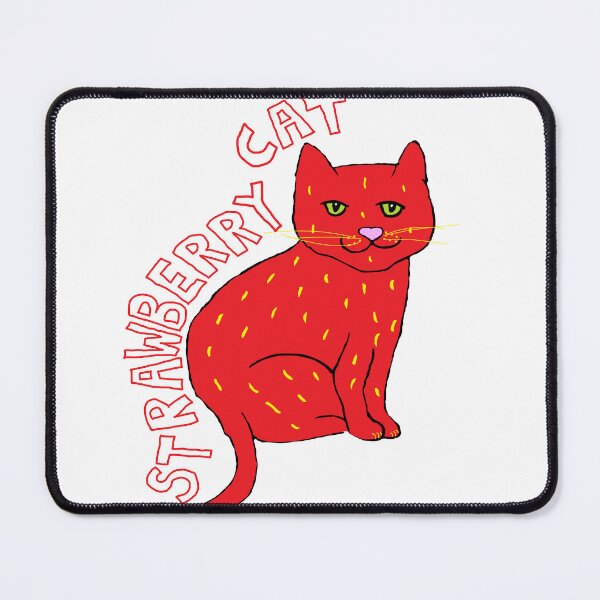 Item preview, Strawberry cat pink and red cats fruity designed and sold by MiowandMolly.