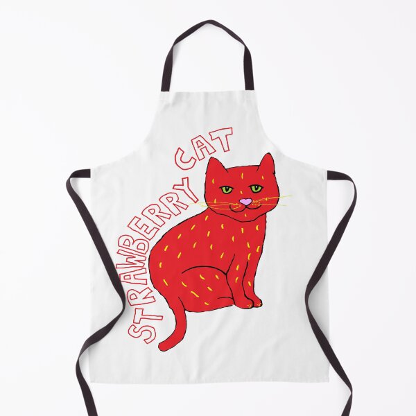Item preview, Strawberry cat pink and red cats fruity designed and sold by MiowandMolly.