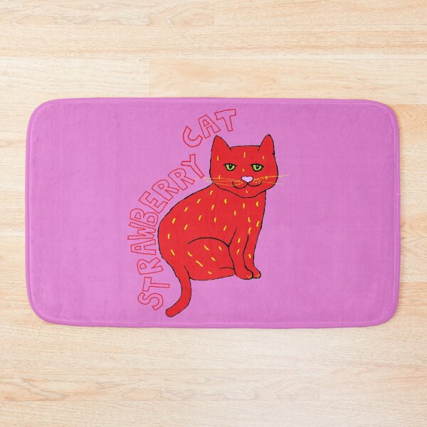 Item preview, Strawberry cat pink and red cats fruity designed and sold by MiowandMolly.