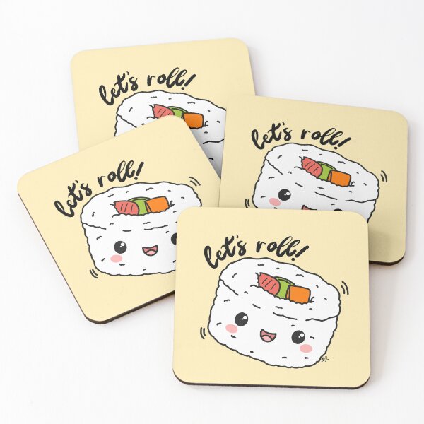 Item preview, An Uramaki Sushi with 'Let's Roll' designed and sold by mel-art-nie.