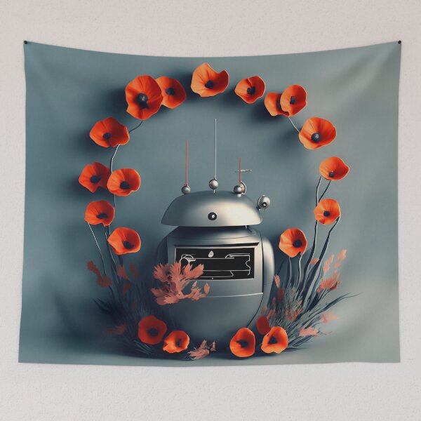 Item preview, Red poppy paper art designed and sold by cuprum.