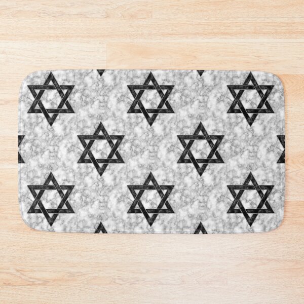 Item preview, Black Hexagram on White Marble - Tiling Pattern designed and sold by SolarCross.