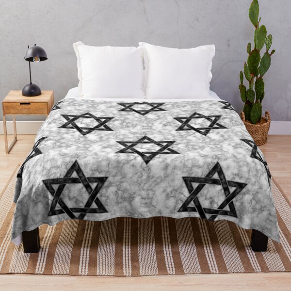 Item preview, Black Hexagram on White Marble - Tiling Pattern designed and sold by SolarCross.