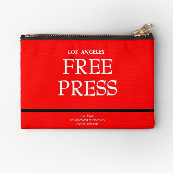 Los Angeles Free Press Red Logo on Pouches Zipper Pouch
